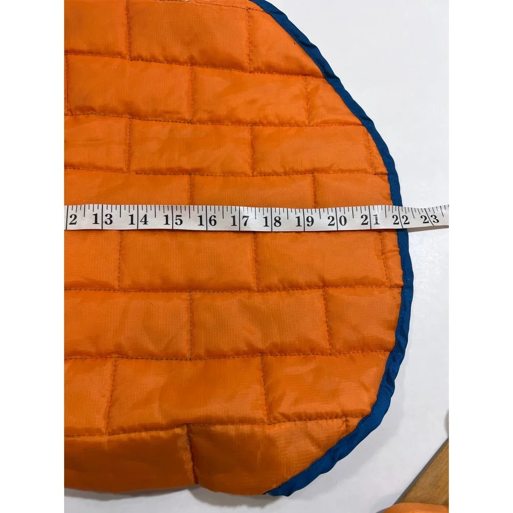 Kurgo Loft Dog Jacket Reversible Blue Orange Quilted Puffer Large Reflective